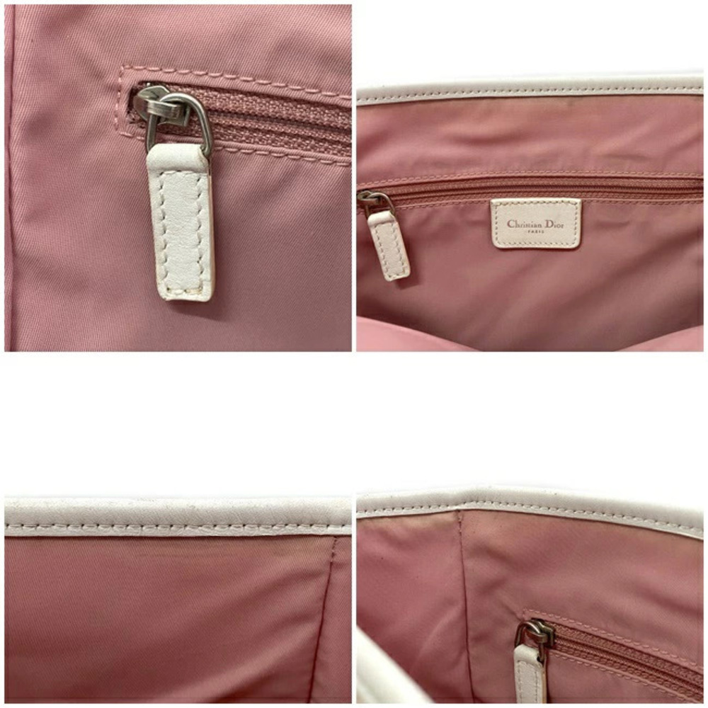 Christian Dior Tote Bag Pink White Trotter Vertical Shoulder All over CD - Picture 9 of 10